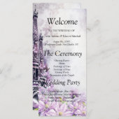 エッフェルタワーラベンダーロマンス結婚式 プログラム (正面/裏面)