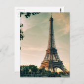 エッフェルタワーロマンティックパリシティオブラブトラベル ポストカード (正面/裏面)