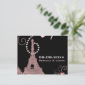 エッフェルタワーヴィンテージパリは日付を保存 案内ポストカード (スタンド正面)