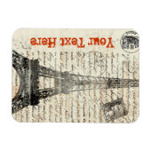 エッフェルタワーヴィンテージフランスのフレキシブル磁石 マグネット (横)