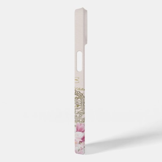 エッフェルタワーヴィンテージポストカードマグノリアス Case-Mate iPhoneケース (裏面 / 右)