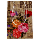 エッフェルタワーヴィンテージ フランスの ミディアムペーパーバッグ (正面)