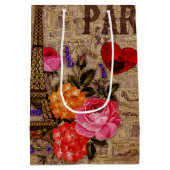 エッフェルタワーヴィンテージ フランスの ミディアムペーパーバッグ (裏面)