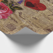 エッフェルタワーヴィンテージ フランスの ラッピングペーパー (角)