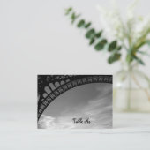 エッフェルタワー個人結婚テーブル番号札 プレイスカード (スタンド正面)