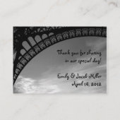 エッフェルタワー個人結婚テーブル番号札 プレイスカード (裏面)