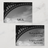 エッフェルタワー個人結婚テーブル番号札 プレイスカード (正面/裏面)