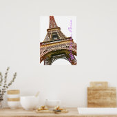 エッフェルタワー写真イラストレーション。 ポスター (キッチン)