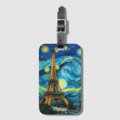 エッフェルタワー印象主義 ラゲッジタグ (正面縦)