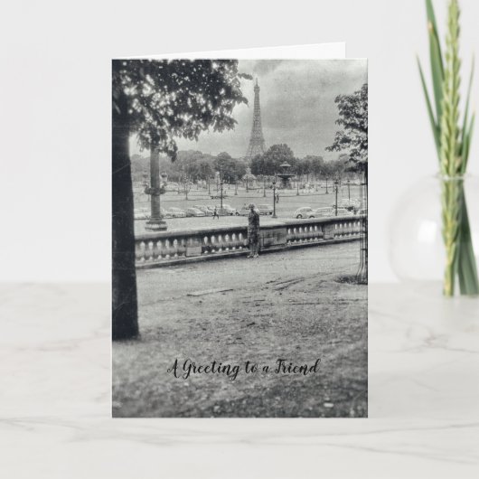 エッフェルタワー友情 カード (正面)