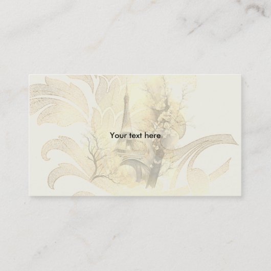 エッフェルタワー名刺 名刺 (裏面)