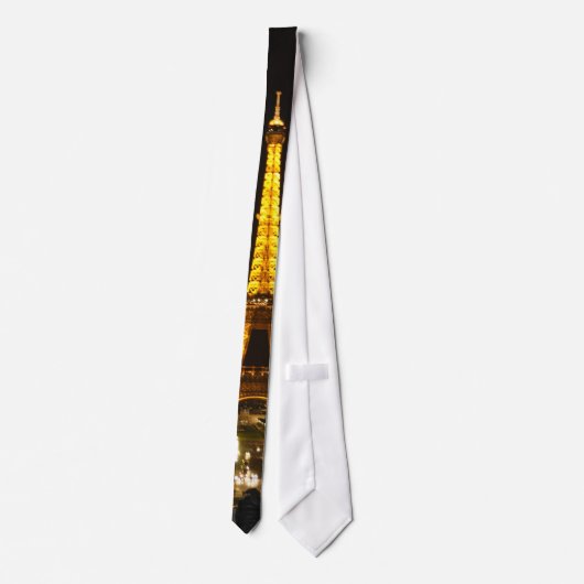 エッフェルタワー夜のネクタイ ネクタイ (裏面)