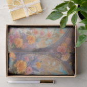 エッフェルタワー女フランスの性フローラデカップージ紙 薄葉紙 (ギフト)