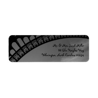 エッフェルタワー差出人住所ラベル ラベル