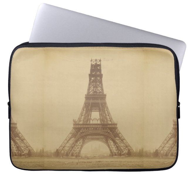 エッフェルタワー建築1888 ラップトップスリーブ (正面)