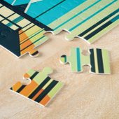 エッフェルタワー抽象芸術ミッドセンチュリーモダンパズル ジグソーパズル (側面)