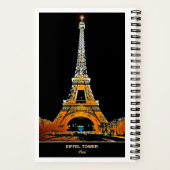 エッフェルタワー旅行：思い出をキャプチャ ノートブック (裏面)