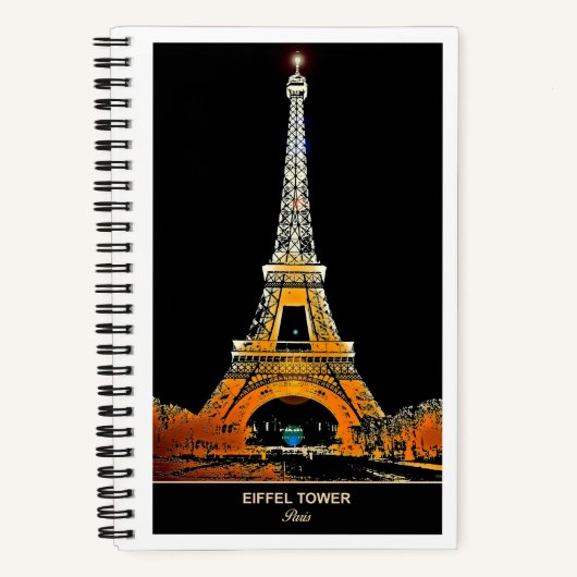 エッフェルタワー旅行：思い出をキャプチャ ノートブック (正面)