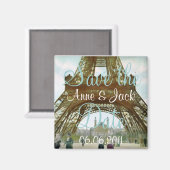 エッフェルタワー日付を保存 マグネット (正面/裏面)