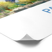 エッフェルタワー春 – パリ,フランス ポスター (角)