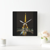 エッフェルタワー時計 スクエア壁時計 (ホーム)