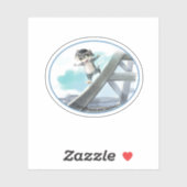 エッフェルタワー楕円形ビニールステッカー（様々なサイズ） シール (シート)