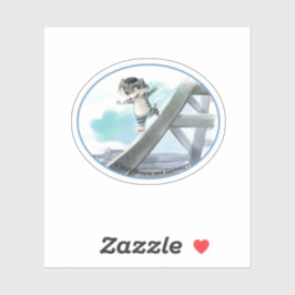 エッフェルタワー楕円形ビニールステッカー(様々なサイズ) シール