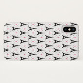 エッフェルタワー水玉模様&ハートパターン Case-Mate iPhoneケース (裏面(横))