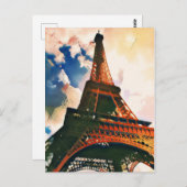 エッフェルタワー浮世絵 ポストカード (正面/裏面)