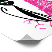 エッフェルタワー猫 ポスター (角)