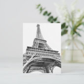エッフェルタワー白黒はがき ポストカード (スタンド正面)