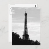 エッフェルタワー白黒はがき ポストカード (正面/裏面)
