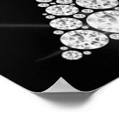 エッフェルタワー白黒スワロフスキークリスタルパリ ポスター (角)