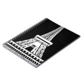 エッフェルタワー白黒画像 ノートブック (左側)