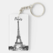 エッフェルタワー白黒 キーホルダー (裏面)