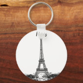 エッフェルタワー白黒 キーホルダー (正面)