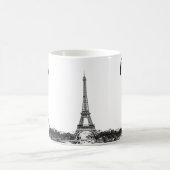 エッフェルタワー白黒 コーヒーマグカップ (中央)
