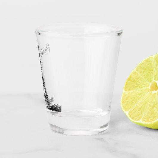 エッフェルタワー白黒 ショットグラス (右)