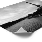 エッフェルタワー白黒 ポスター (角)