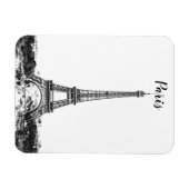 エッフェルタワー白黒 マグネット (横)