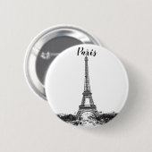 エッフェルタワー白黒 缶バッジ (正面&裏面)