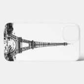 エッフェルタワー白黒 Case-Mate iPhoneケース (裏面 (横))