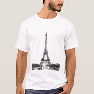 エッフェルタワー白黒 Tシャツ