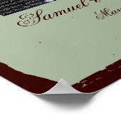 エッフェルタワー結婚の額縁フォトコラージュ ポスター (角)