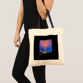 エッフェルタワー絵画アットナイト トートバッグ (正面(商品))