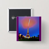 エッフェルタワー絵画アットナイト 缶バッジ (正面&裏面)