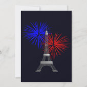 エッフェルタワー花火招待状 招待状 (裏面)