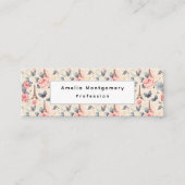 エッフェルタワー蝶とバラパターン スキニー名刺 (正面)