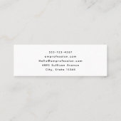 エッフェルタワー蝶とバラパターン スキニー名刺 (裏面)