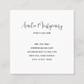 エッフェルタワー蝶とバラパターン スクエア名刺 (裏面)